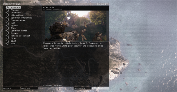 Les "présentations" proposent une découverte des différents échantillons du gameplay afin de faciliter la prise en main du jeu.